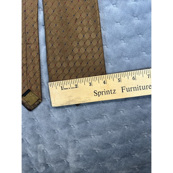 ROBERT TALBOTT - Studio Choc Brown Tie With Red And Blue Dots - Picture 6 of 6